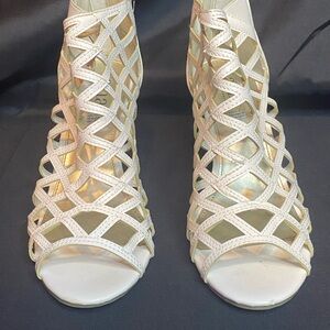a.n.a Cream Caged Heels